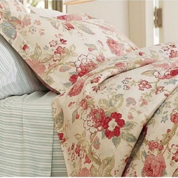 Pottery Barn Bedding Pottery Barn Brittany Rose Floral Pillow Shams Rare Htf Poshmark